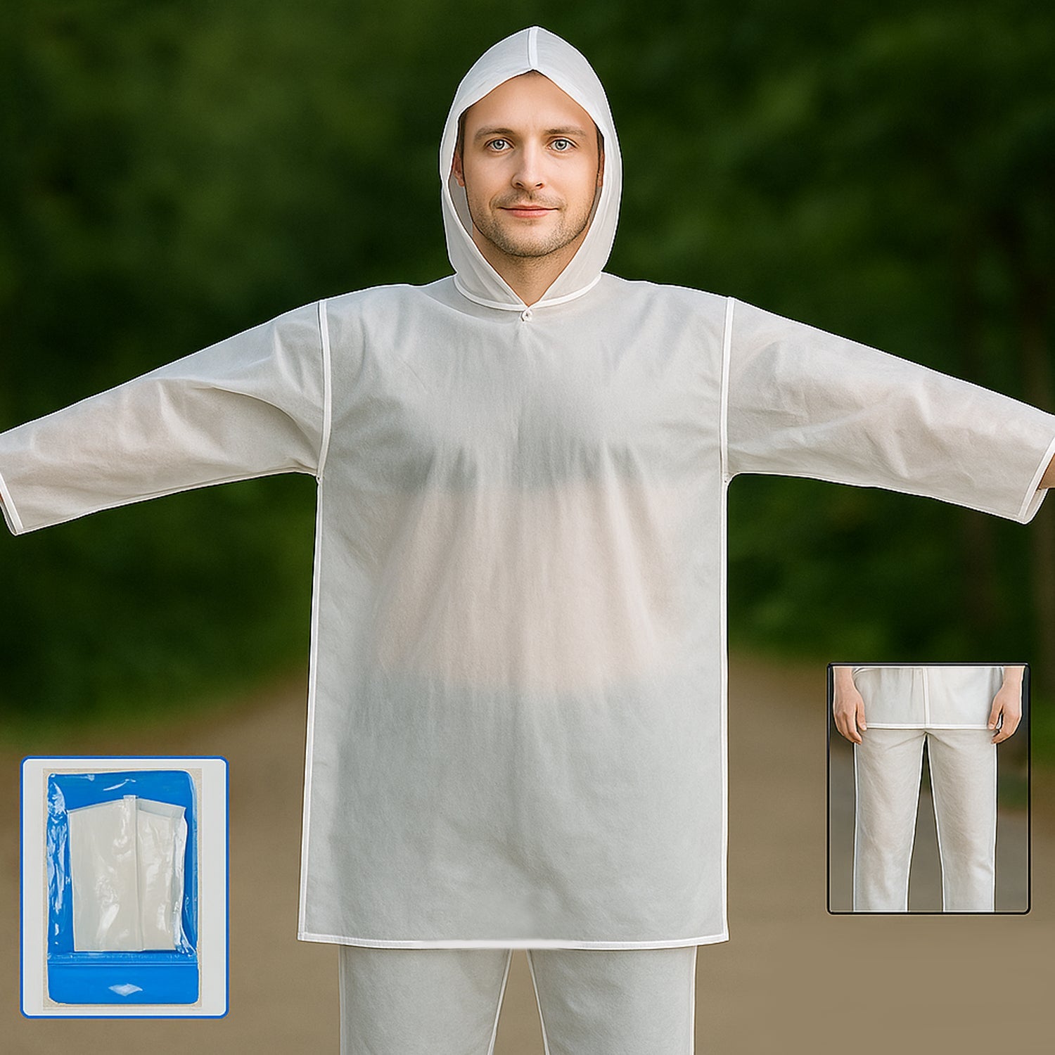 Full-Body Rain Suit – Jacket & Pants Set Fashion Portable Adult Rain Coat (1pc) Full-Body Rain Suit – Jacket & Pants Set Fashion Portable Adult Rain Coat (1pc)